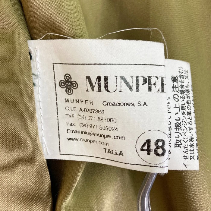 MUNPER ムンペル レザージャケット  ダークグリーン size48 瑞穂店