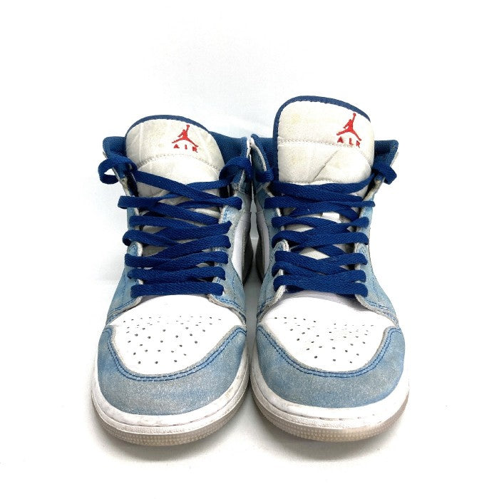 NIKE ナイキ DN3706-401 AIR JORDAN 1 MID SE WHITE エアジョーダン 1 ミッド SE ホワイト スニーカー ブルー size27cm 瑞穂店