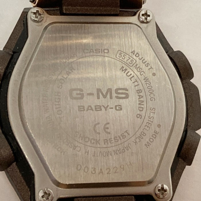 CASIO 腕時計 BABY-G G-MS 電波ソーラー MSG-W200CG 5575  シャンパンゴールド (2) 瑞穂店