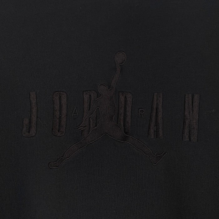 90's NIKE ナイキ 銀タグ AIR JORDAN エアジョーダン 同色刺繡ロゴ スウェットクルーネックトレーナー ブラック Size L 福生店