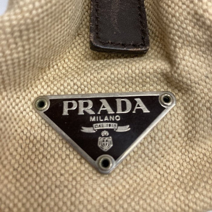 PRADA プラダ B8949 ハンドバッグ ジャガード キャンバス ベージュ 瑞穂店