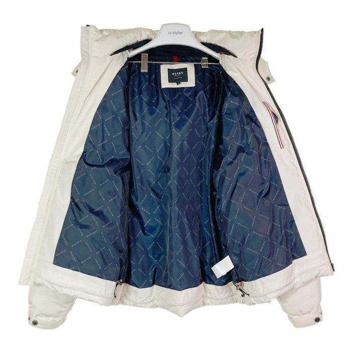BEAMS HEART ビームス ハート ダウンジャケット ジャケット 上着 Jacket 42-18-0006-413 スクエアキルティング ダウンジャケット フード脱着式 ホワイト sizeL 瑞穂店