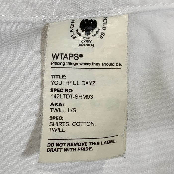 WTAPS ダブルタップス 14AW TWILL L/S SHIRT ツイルワークシャツ ホワイト Size M 福生店