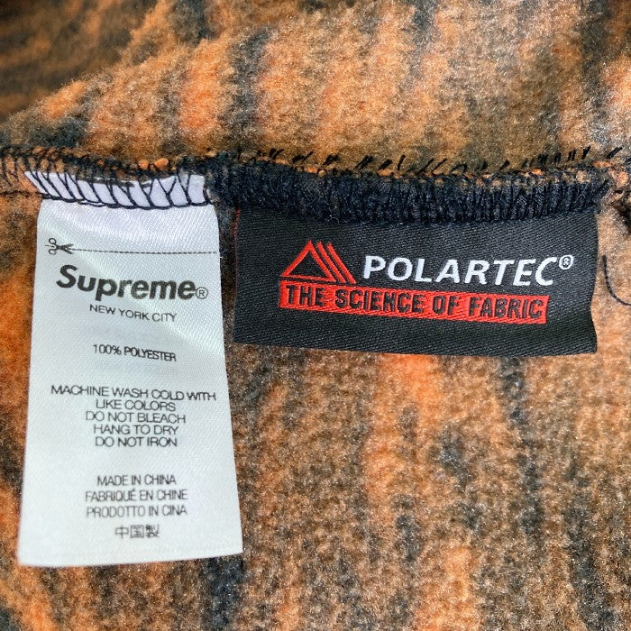 Supreme シュプリーム 21AW Logo Polartec Hooded Sweatshirt Tiger オレンジ×ブラック sizeM 瑞穂店