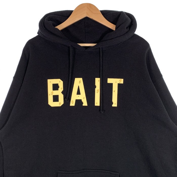 BAIT ベイト PINKY&THE BRAIN ピンキーアンドブレイン LOGO HOODY スウェットパーカー ブラック Size XL 福生店