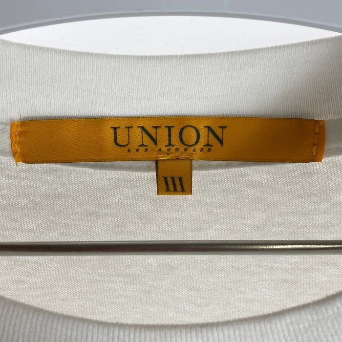 UNION LOS ANGELES ユニオン ロサンゼルス ロゴプリント半袖Tシャツ ホワイト size3 瑞穂店