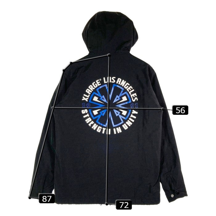 XLARGE エクストララージ 01153508 HOODED COACHES JACKET フード付き コーチジャケット ブラック sizeM 瑞穂店