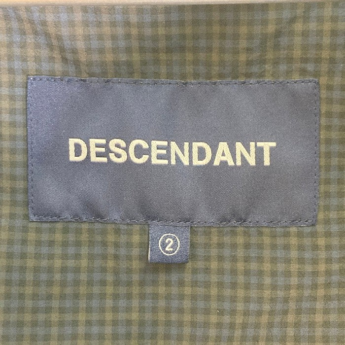 DESCENDANT ディセンダント チェック柄 アノラックパーカー ブラウン×ネイビー系 size2 瑞穂店