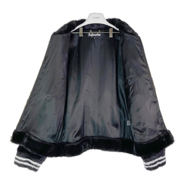 SUPREME シュプリーム 20SS Faux Fur Varsity Jacket フェイクファー バーシティ ジャケット ブラック sizeXL  瑞穂店