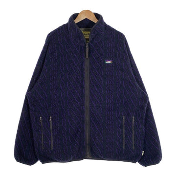 SSZ エスエスズィー 22AW Jacquard Fleece Jacket ジャガード フリースジャケット ブラック パープル Size L 福生店