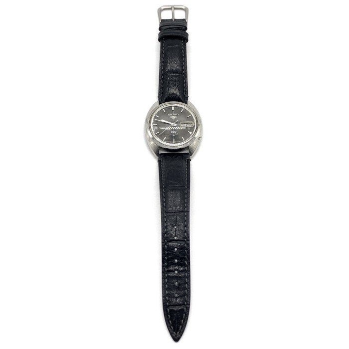 SEIKO 5 セイコーファイブ DX 25JEWELS オートマティック 腕時計 社外革ベルト 黒文字盤 福生店