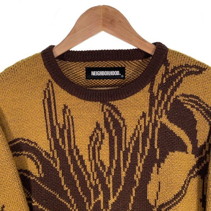 NEIGHBORHOOD ネイバーフッド 21AW JACQUARD KNIT LS ジャガード ニット セーター ブラウン Size M 福生店