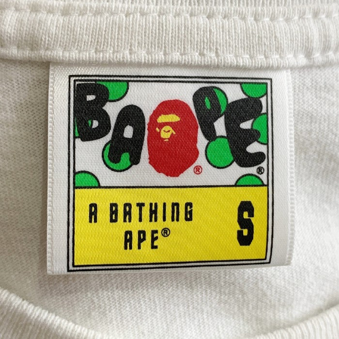 A BATHING APE アベイシングエイプ ビッグエイプヘッド プリントTシャツ ホワイト Size S 福生店