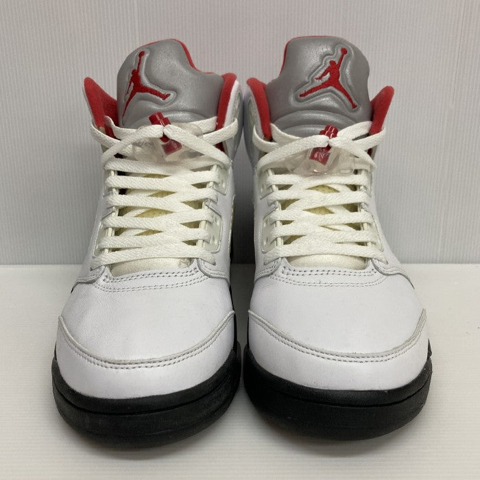 NIKE ナイキ AIR JORDAN5 RETRO Fire Red エアジョーダン５ レトロ ファイア レッド DA1911-102 ホワイト size27.5cm 瑞穂店