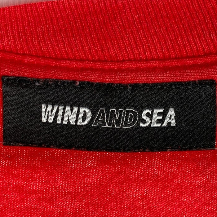 WIND AND SEA ウィンダンシー L/S TEE 長袖 Tシャツ LONG SLEEVE ロングスリーブ ロンT WDS ロゴ 赤 レッド  sizeL 瑞穂店