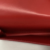 BURBERRY バーバリー Wホック 三つ折り財布 キャビアスキン レッド 瑞穂店