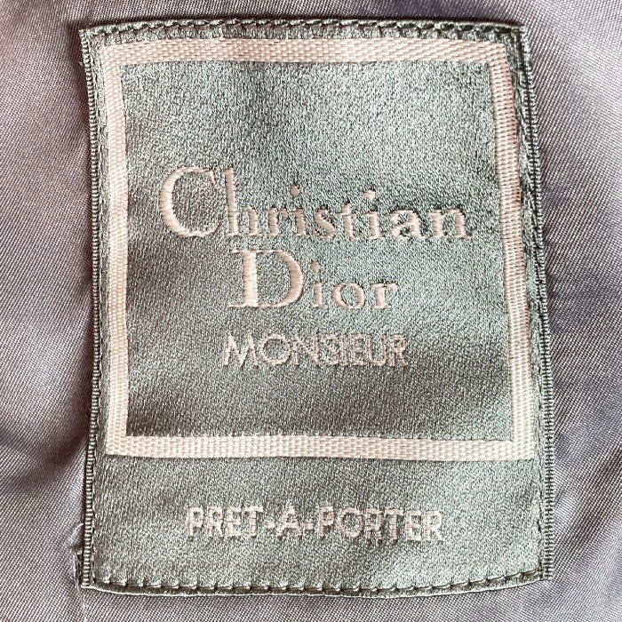 Christian Dior クリスチャン ディオール 上下セット ツイード ウール テーラード ジャケット  ブレザー テーラードジャケット ウールジャケット MONSIEUR グレー size- 瑞穂店