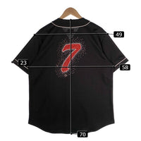 SUPREME シュプリーム 20AW Rhinestone Baseball Jersey ラインストーン ベースボールシャツ ブラック Size M 福生店