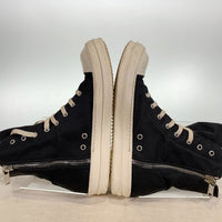 Rick Owens DRKSHDW リックオウエンス ダークシャドウ 18AW SNEAKERS ラモーンズ キャンバス ハイカットスニーカー サイドジップ ブラック DU18F7800 Size 41 福生店