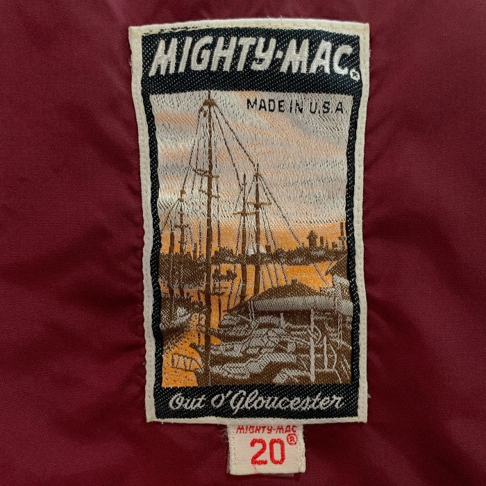 70-80's MIGHTY-MAC マイティマック キルティング 中綿 リブジャケット フード ベージュ Size 20 (M-L相当) 福生店