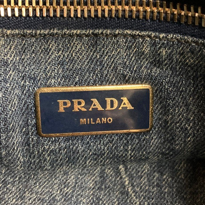 PRADA プラダ デニム カナパ ハンドバッグ インディゴ 瑞穂店