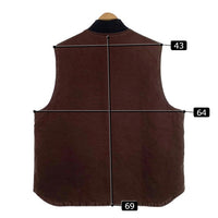 Carhartt カーハート Duck Vest ダックベスト 中綿キルティングライナー ダークブラウン メキシコ製 V02 DKB Size XL 福生店