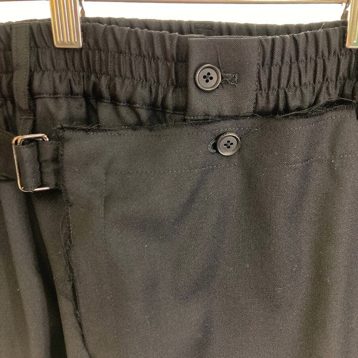 YOHJI YAMAMOTO ヨウジヤマモト UU-P09-101-1-03 S'YTE T/W GABARDINE LEFT WRAP PANTS ギャバジン レフト ワープパンツ ブラック size3 瑞穂店