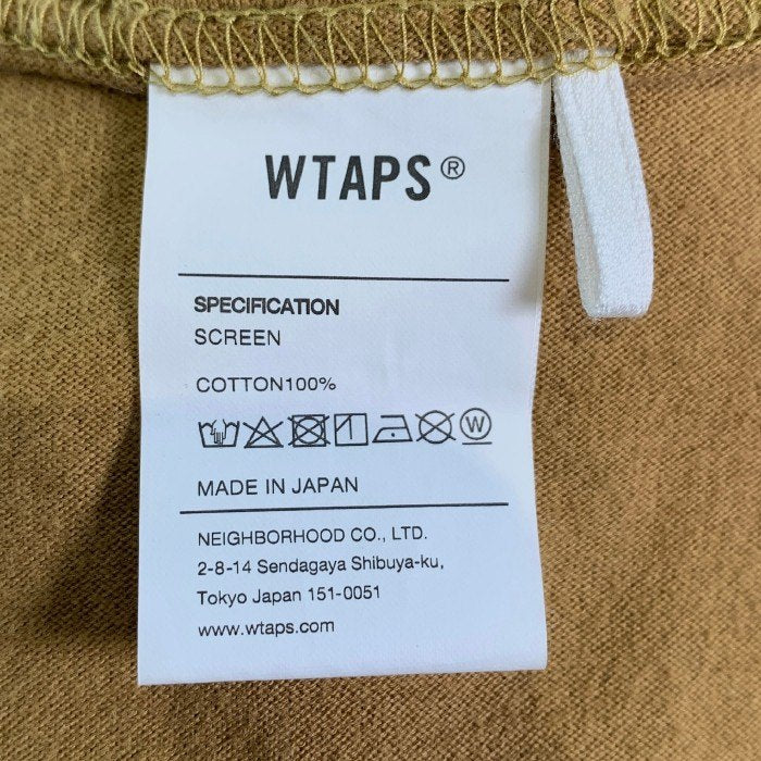 WTAPS ダブルタップス 21AW VIBES L/S TEE バイブス ロングスリーブTシャツ カーキ 212PCDT-LT01S Size 4 福生店