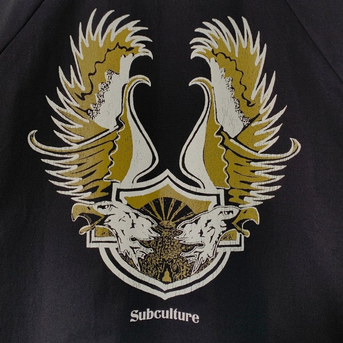 Subculture サブカルチャー 22AW TWIN EAGLE COACHES JACKET ツインイーグル コーチジャケット プリント 内ボア ブラック SCJK-A2202 Size 1 福生店