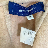 M'S GRACY エムズグレイシー リバーシブルチェック ショートジャケット＆チェック x 無地リバーシブルラップスカート CR-117622 ベージュ×ブルー×ホワイト size36 瑞穂店