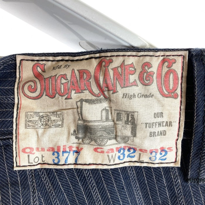 SUGAR CANE シュガーケーン Lot377 SC41377 FICTION ROMANCE 8oz. INDIGO STRIPE WORK PANTS インディゴストライプ ワークパンツ ネイビー sizeW32 瑞穂店