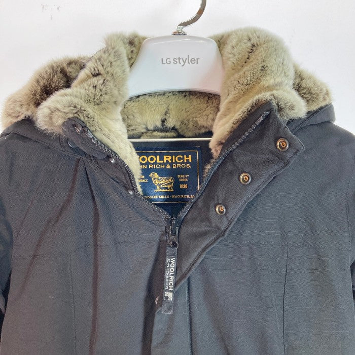 WOOLRICH ウールリッチ ボルダーコート ラビットファー付 ダウンジャケット 1302056 ブラック sizeXS 瑞穂店