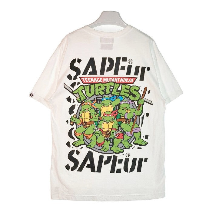 SAPEur サプール TURTLES タートルズ Tシャツ ホワイト sizeL 瑞穂店