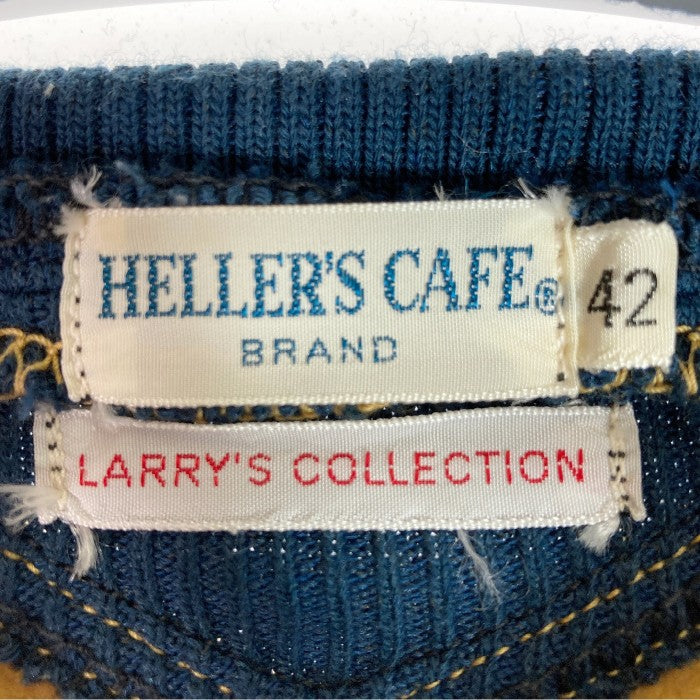 HELLER'S CAFE ヘラーズカフェ HC-213 1920-1930's Cotton Blanket Sweatshirts BADGER コットンブランケット スウェット マスタード size42 瑞穂店