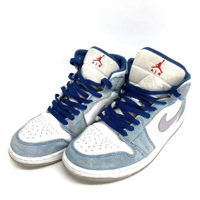NIKE ナイキ DN3706-401 AIR JORDAN 1 MID SE WHITE エアジョーダン 1 ミッド SE ホワイト スニーカー ブルー size27cm 瑞穂店