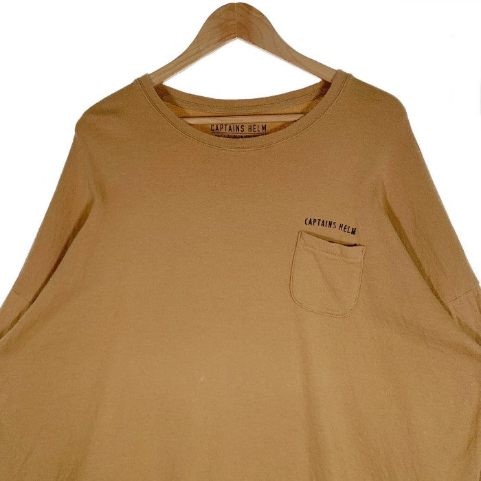 CAPTAINS HELM キャプテンズヘルム ポケット ロングスリーブTシャツ 加工 キャメル Size L 福生店