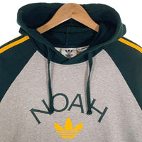 adidas アディダス 21AW NOAH ノア  Striped Hoody ストライプフーディ プルオーバースウェットパーカー グレー グリーン HC4305 Size 2XO 福生店