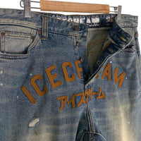 ICE CREAM アイスクリーム FADED JEAN ストレッチデニムパンツ インディゴ USED ダメージ加工 421-7101 Size 36 福生店