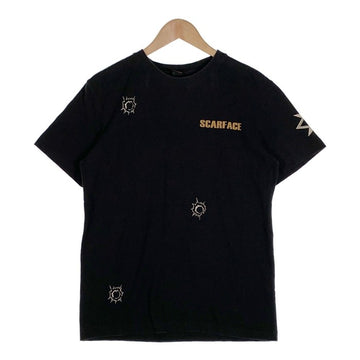 CROPPED HEADS クロップドヘッズ SCARFACE スカーフェイス 花山薫 プリント 刺繡 Tシャツ ブラック Size M 福生店