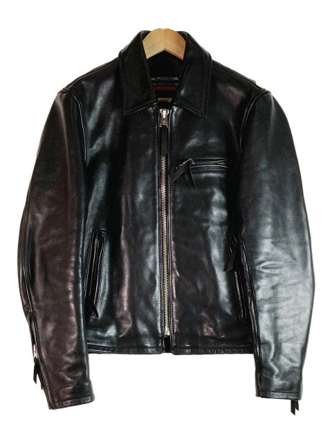 KADOYA カドヤ レザージャケット シングルライダース ASV1  ステアハイド 日本製 ブラック  size40 瑞穂店