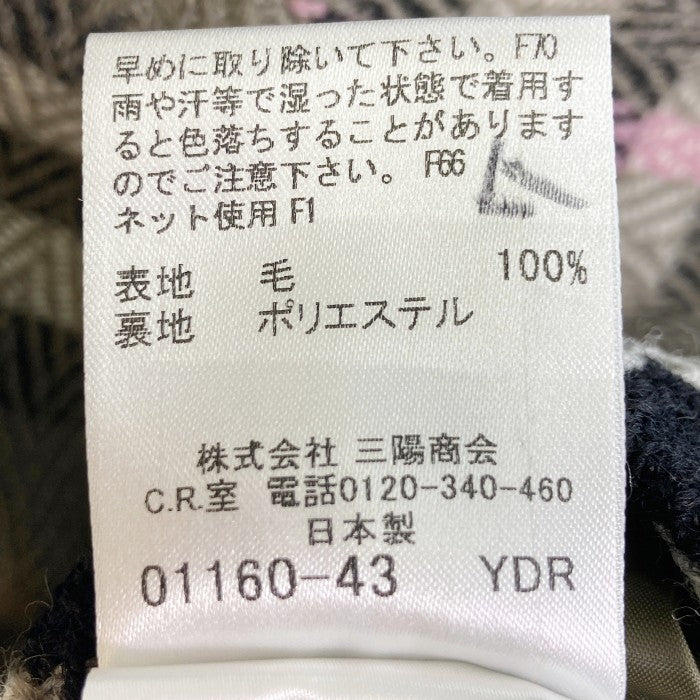 BURBERRY BLUE LABEL バーバリーブルーレーベル パフスリーブ ワンピース ベルト付 チェック カーキ size36 瑞穂店