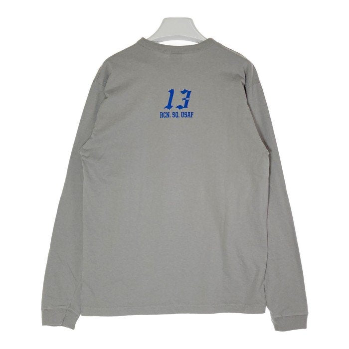 BUZZ RICKSON’S バズリクソンズ 13th RECONNAISSANCE.SQ. プリント ロングスリーブTシャツ グレー Size XL 瑞穂店