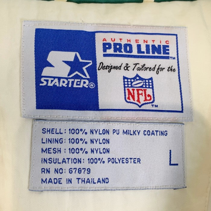 90's STARTER PRO LINE スターター NFL PACKERS プルオーバー 中綿 ナイロン ジャケット Size L 福生店