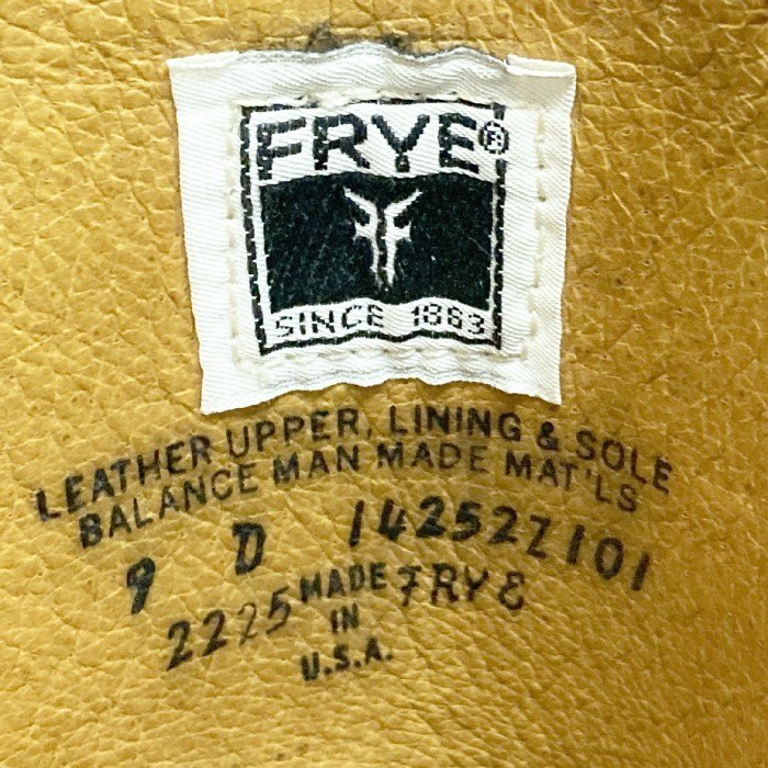 FRYE フライ エンジニアリングブーツ USA製 ブラウン size9 瑞穂店