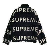 SUPREME シュプリーム 18AW Reversible Logo Fleece Jacket リバーシブル ロゴ ボアフリース ジップアップ  ジャケット ブラック sizeM 瑞穂店