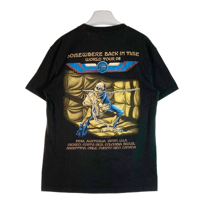 IRON MAIDEN アイアンメイデン ワールドツアー 2008 SOME WAERE BACK IN TIME ブラック sizeL 瑞穂店