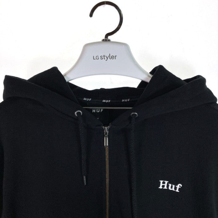 HUF ハフ ハーフジップ パーカー ブラック sizeM 瑞穂店