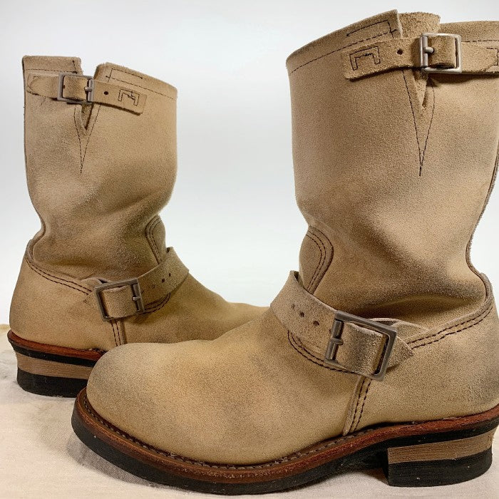 RED WING レッドウィング 8268 スウェード エンジニアブーツ ベージュ 11年 パンチ穴あり Size 8 1/2D (26.5cm) 福生店