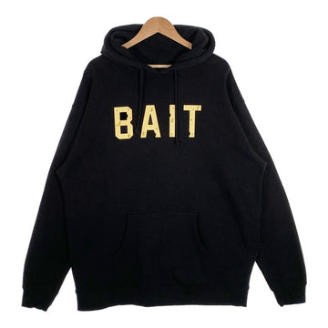 BAIT ベイト PINKY&THE BRAIN ピンキーアンドブレイン LOGO HOODY スウェットパーカー ブラック Size XL 福生店