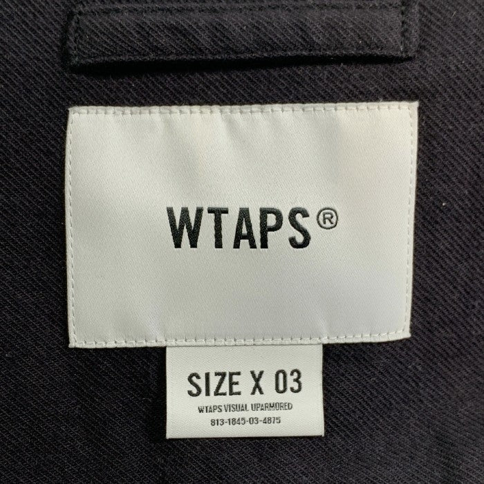 WTAPS ダブルタップス 22AW LEAGUE ベースボールシャツ 長袖 ブラック Size 03 福生店
